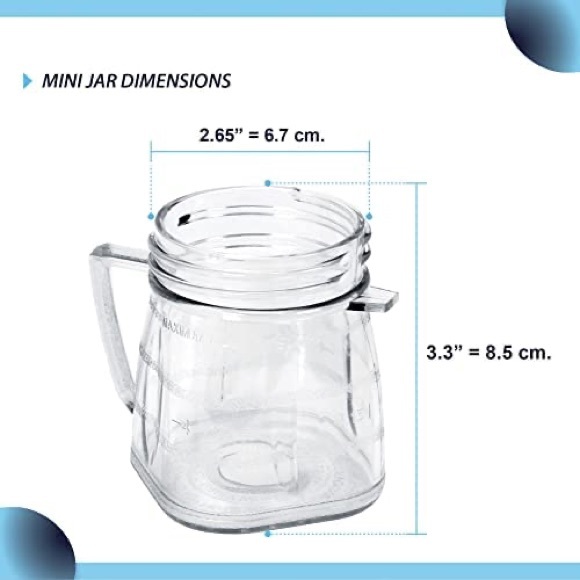 NEW Vintage OSTER Replacement Mini Blender 1 Cup 8oz Plastic Jar Container NWOT - Picture 10 of 14